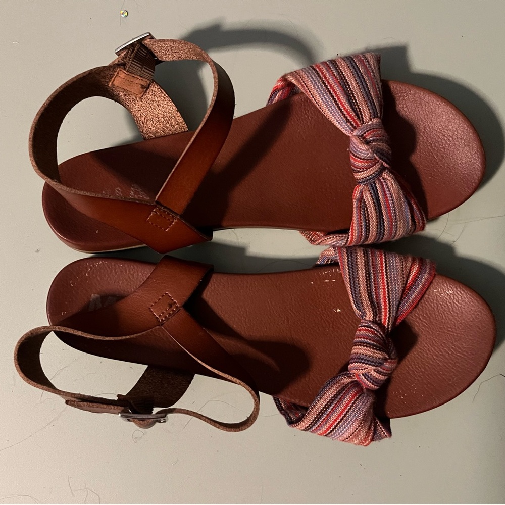 MIA Brown and Multicolor Sandals